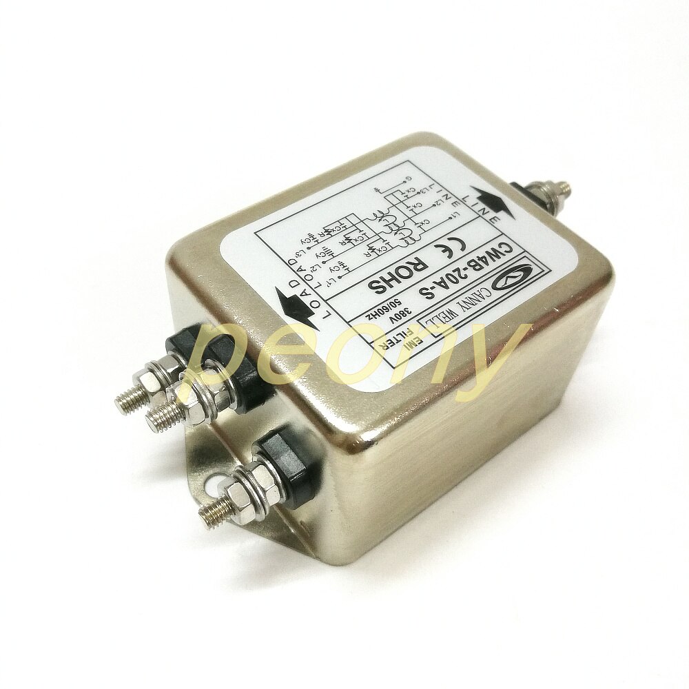 Potere di filtro EMI CW4B 10A 20A 30A 40A S tre-fase tre fili 380 V purificazione