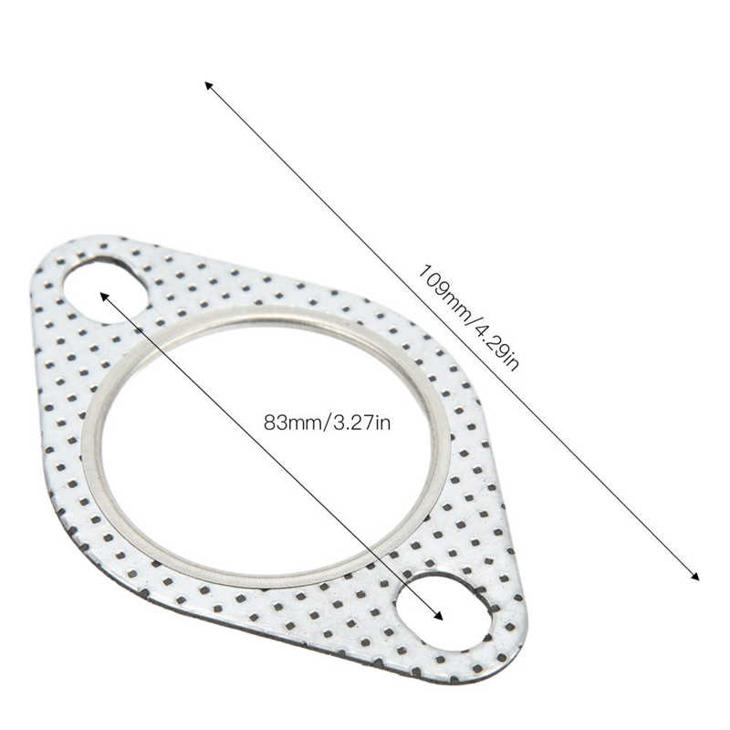 2in Exhaust Pipe Flange Gasket 2 Bolts Heatproof Universal for Turbo Elbows Down De Cat Pipes Exhaust Pipe Gasket