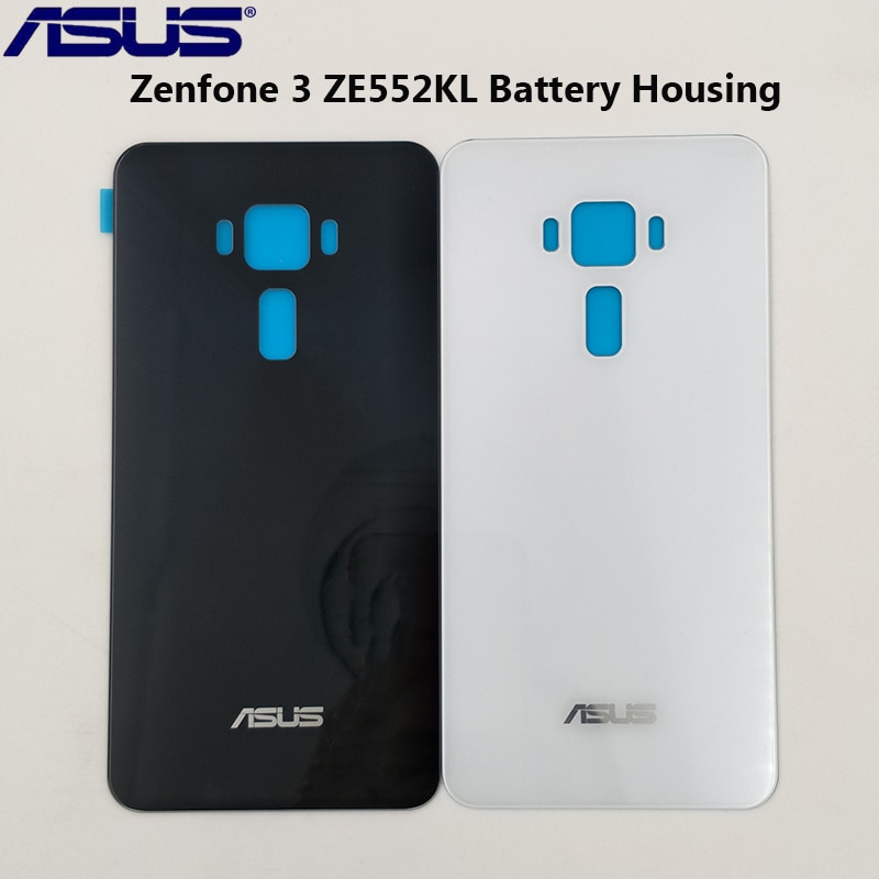 Original Asus Zenfone 3 ZE552KL cubierta de batería de vidrio carcasa trasera caja de la puerta trasera para Zenfone 3 ZE552KL Reparación de piezas de repuesto