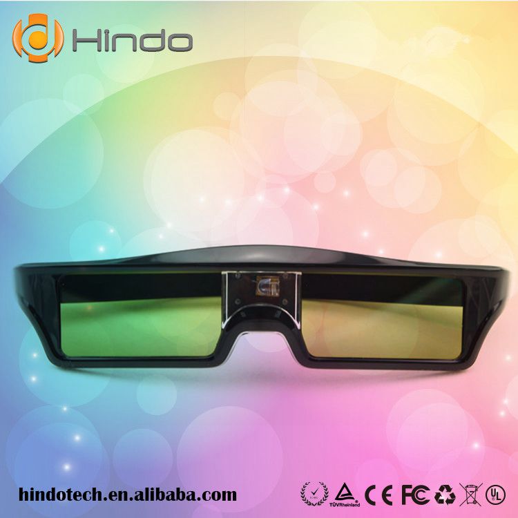 2 pièces volet actif 3D dlp link 3d lunettes projecteur 3d lunettes pour Acer/Potoma/BenQ/Samsung de 3d dlp link projecteur