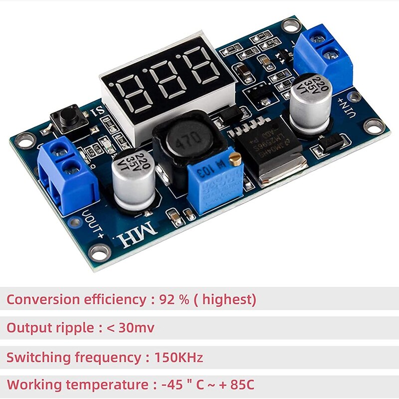 Pack De 5 Convertidores Dc-dc Step Down Lm2596, Ajustable