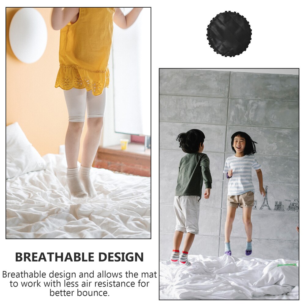 1Pc Black Rebounder Replacement Jumping Mat Round Trampoline Frame with Hooks