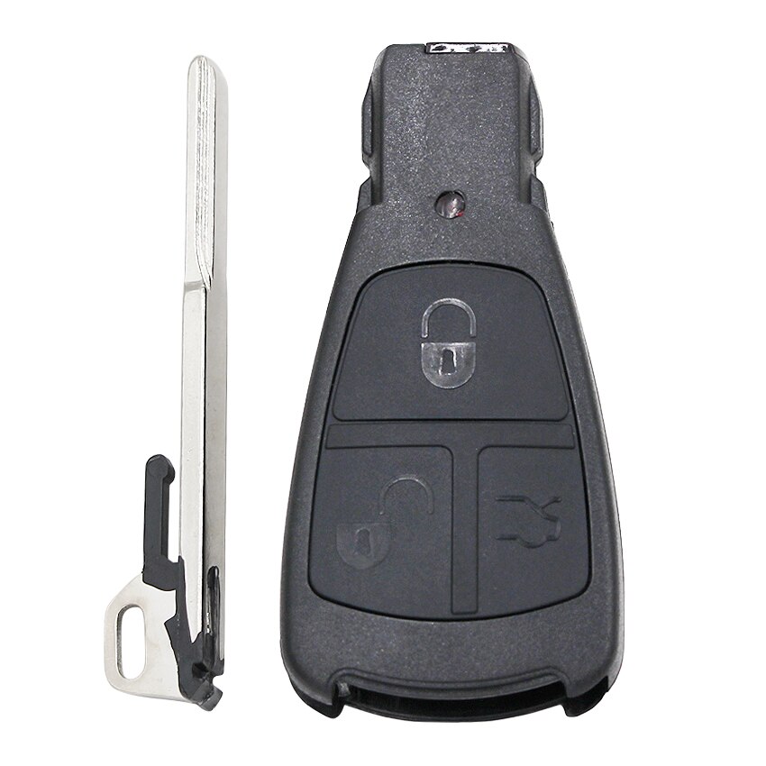 2/3 Knop Afstandsbediening Sleutel Shell Case Behuizing Met Nood Insert Blade Voor Mercedes-Benz C180 1998-2004 w202 C Klasse: 3 Buttons