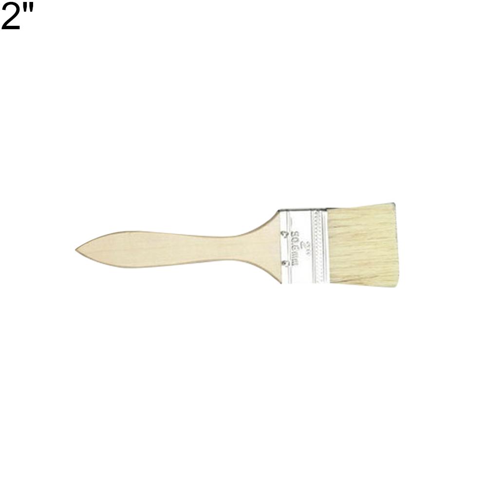 Multi-Use Thicken Wood Handle Paint Wall Brush DIY Home Painting Decorating Tool: Creamy-white