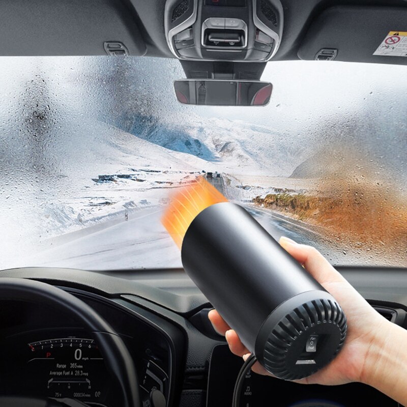 12V Portable Car Heater and Cooler 2 in 1 Mini Fast Heating Front Windshield Defogger Defroster Cigarette-Lighter