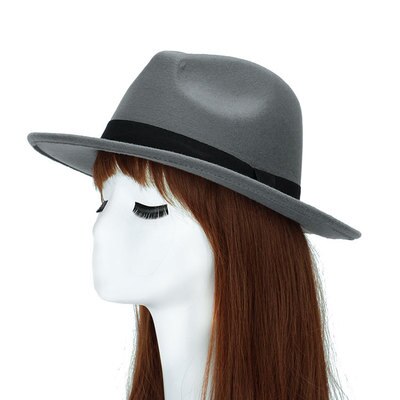 Chapeau melon en feutre de laine à large bord pour femme, style vintage, style gd, style fedora, cloche souple, chapeau de soleil panama pour femme, trilby: 1