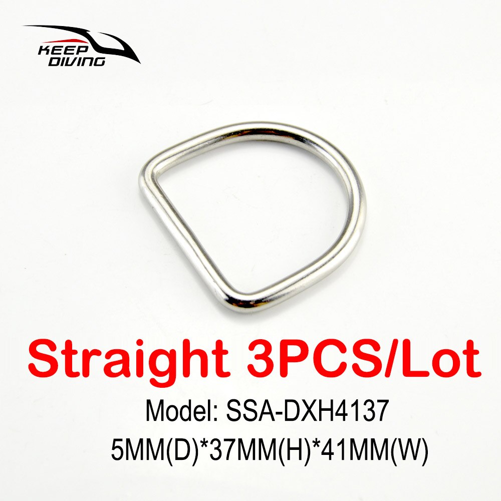 KEEP DIVING-anillo en D de acero inoxidable 316, Clip de cierre sin costuras en forma de D para cinturón de peso, hebilla BCD, accesorios de buceo, 3 uds.: SSA-DXH4137