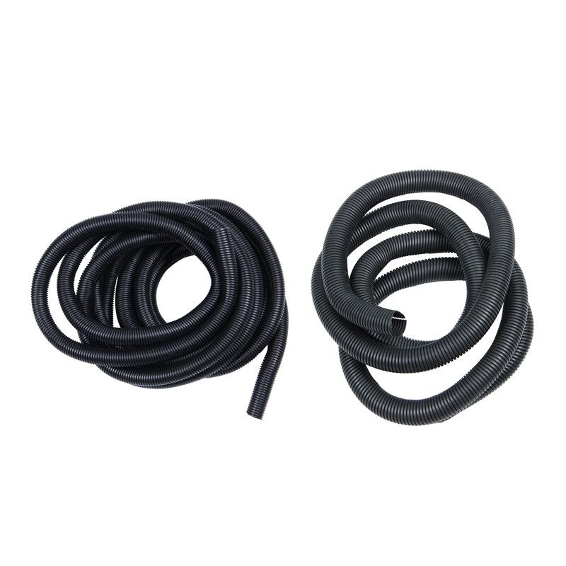 2Pcs Split Wire Loom Conduit Polyethylene Tubing Black Color Sleeve Tube - 10 Ft 1 Inch & 20 Ft 3/4 Inch: Default Title