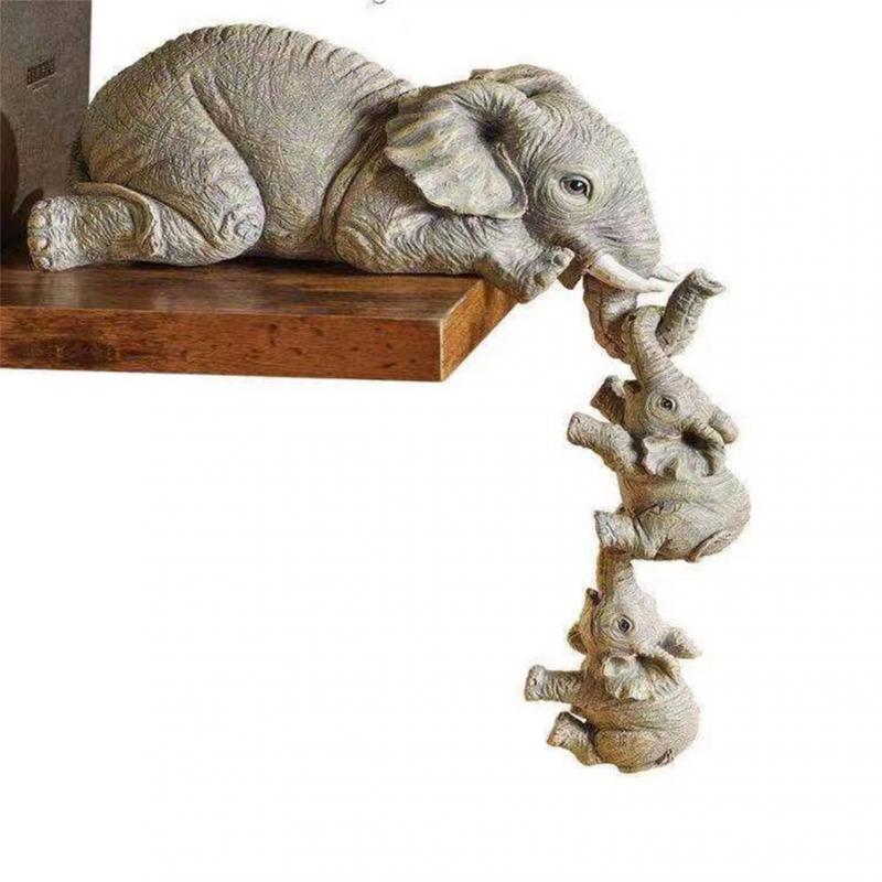 Garden Statue Cartoon Owl Tree Decoration Crafts Owl Outdoor Garden Pendant Home Landscaping Backyard Lawn Decoration: Elephant