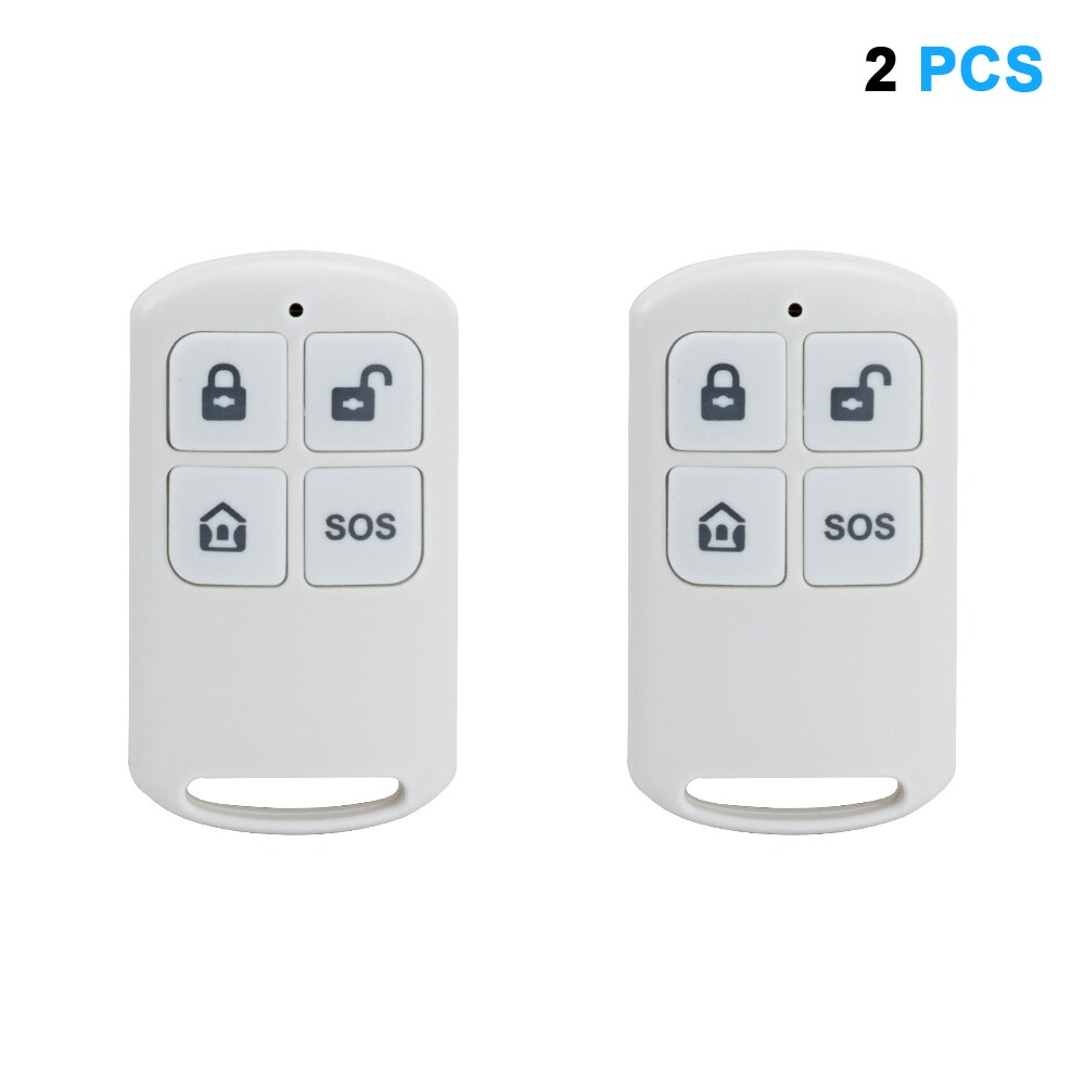 Awaywar Wireless Remote Control High-Performance Portable 4 Buttons Keychain For WIFI GSM Home Security Alarm System 433MHz: 2 PCS