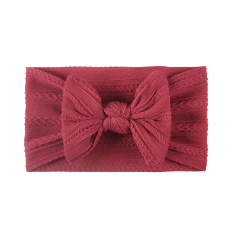 1Pcs Floral Bows Baby Headband Dot Bowknot Hairband Baby Girl Headbands nylon chiffon Kids Hair Band Girls Hair Accessories: 15