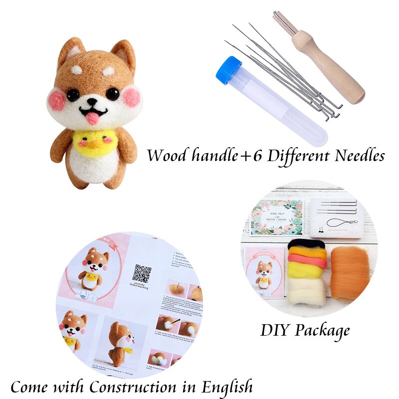 LMDZ 1 sztuk wełny filc rękodzieło DIY niewykończone akcesoria czuł Poke DIY pakiet materiałów wełny czuł Poked lalki czuł igły Handcra