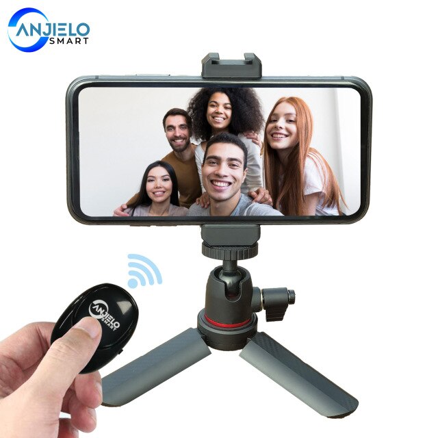 Anjielosmart Mini Gimbal Stabilizer Statief Stand Tafelblad Statief Voor Selfie Stok Monopod Smartphone Desktop Statief: 3 in 1