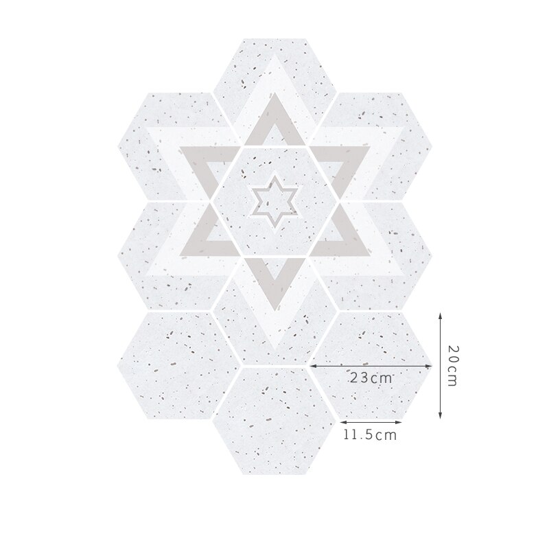 Funlife®Autocollants hexagonaux antidérapants pour sol, auto-adhésif de cuisine étanche, amovible, facile à nettoyer