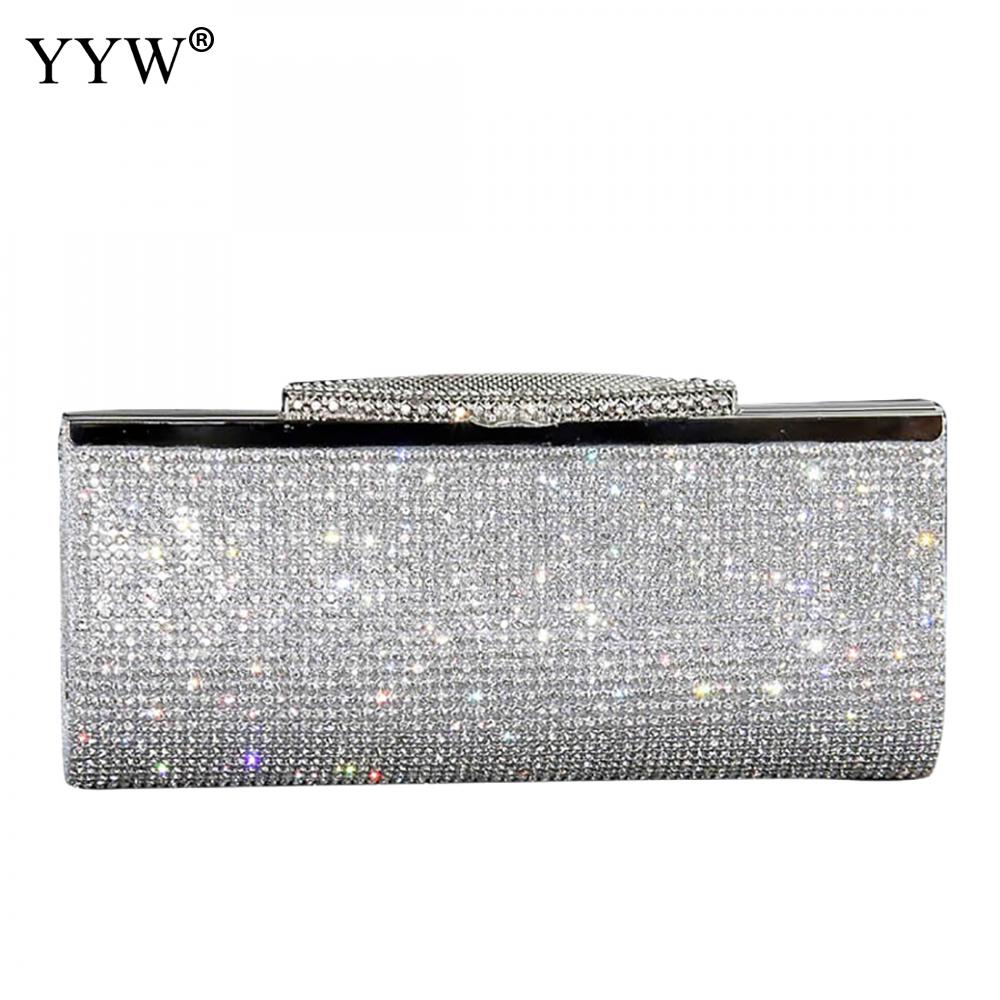 Soirée sacs pochette sac bandoulière Pu cuir strass sac à main de mariée femmes chaîne féminine sac de mariage