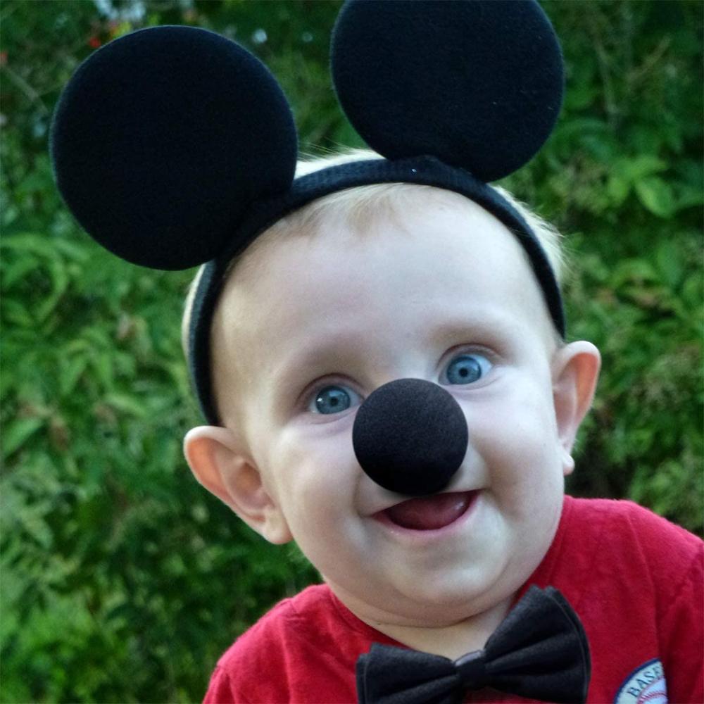 Diadema con orejas de ratón para la oreja, guantes blancos, pajarita negra para la nariz, accesorio de carnaval, cumpleaños, , bolsa de , recuerdo de personaje de dibujos animados