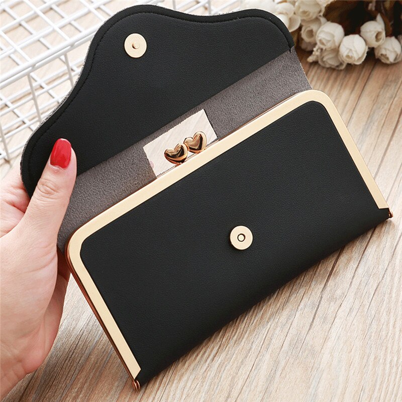 Women Lady PU Leather Clutch Case Long Hand Bag Purse Wallet Handbag