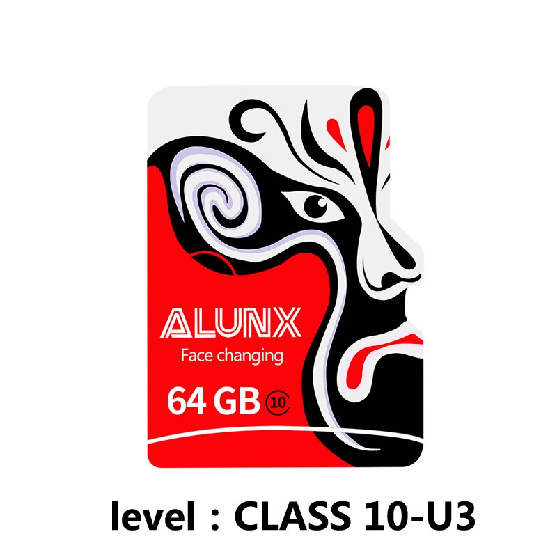 ALUNX micro sd 128gb karta pamięci 32GB 64GB 256GB SDXC SDHC 80M klasy 10-U1 U3 V10 4K Microsd Flash karta TF prezent adapter: High SpeedU3-64G