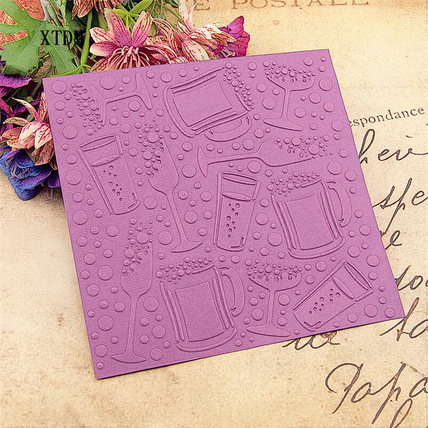 HEIßER kunststoff wein glas vorlage handwerk karte, sterben papier karte Album hochzeit dekoration scrapbooking Präge ordner