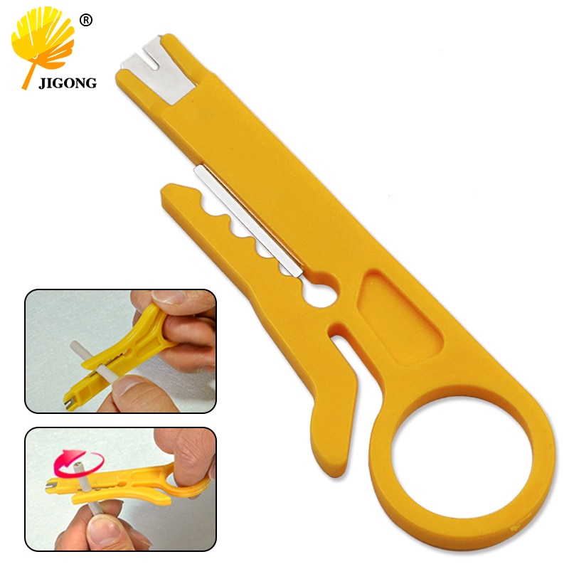 Rotary Punch Down Network UTP Cable Cutter Punch Down Wire Tool 9cm Mini Strippers STP Cable Cutter Telephone Wire Stripper