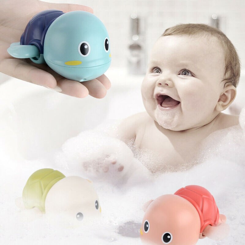 1Pc Leuke Cartoon Animal Tortoise Classic Baby Water Speelgoed Baby Zwemmen Schildpad Wond-Up Keten Clockwork Kinderen Strand bad Speelgoed