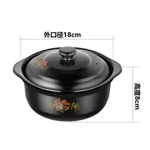 Braadpan Kookpan Soeppan Kleine Braadpan Gas Gas Open Vuur Huishoudelijke Rijst Noodle Keramische Gezondheid Pot Keramische Pot Koken: 1.3L