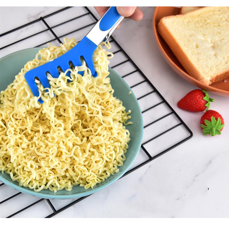 Nuudelipihdit ruostumaton teräs liukumaton kahva ruoanlaittovälineet pasta spagettipihdit ruokaklipsit kodin keittiötarvikkeet