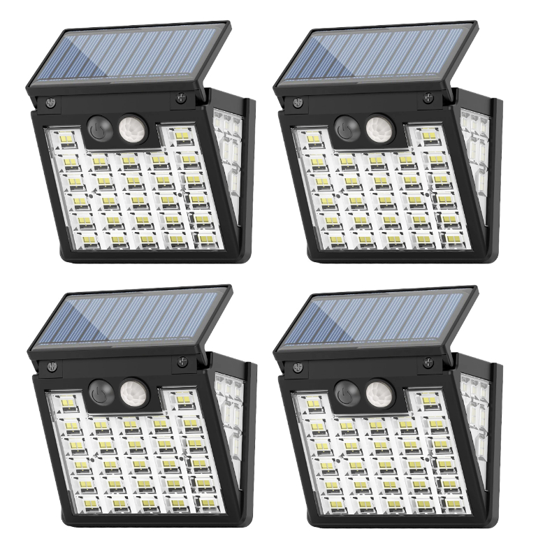 Straatlantaarn op zonne-energie Waterdichte bewegingssensor Wandlamp 3 verlichtingsmodi Buitenlamp op zonne-energie Tuinhekverlichting