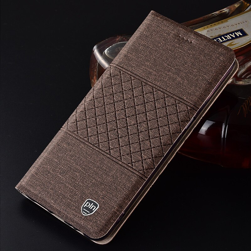 PU leather magnetic holder flip case for ZTE AXON 11/ZTE AXON 10S Pro/ZTE AXON 10 Pro/ZTE AXON 9 Pro phone bag coque holster: ZTE AXON 11 5G / Brown