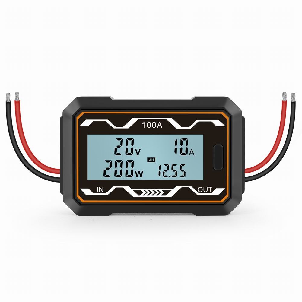 100A/150A/200A DC Voltmeter Ammeter Power meter Tester RC High Precision Power Analyzer &amp; Watt Meter W/ Backlight LCD
