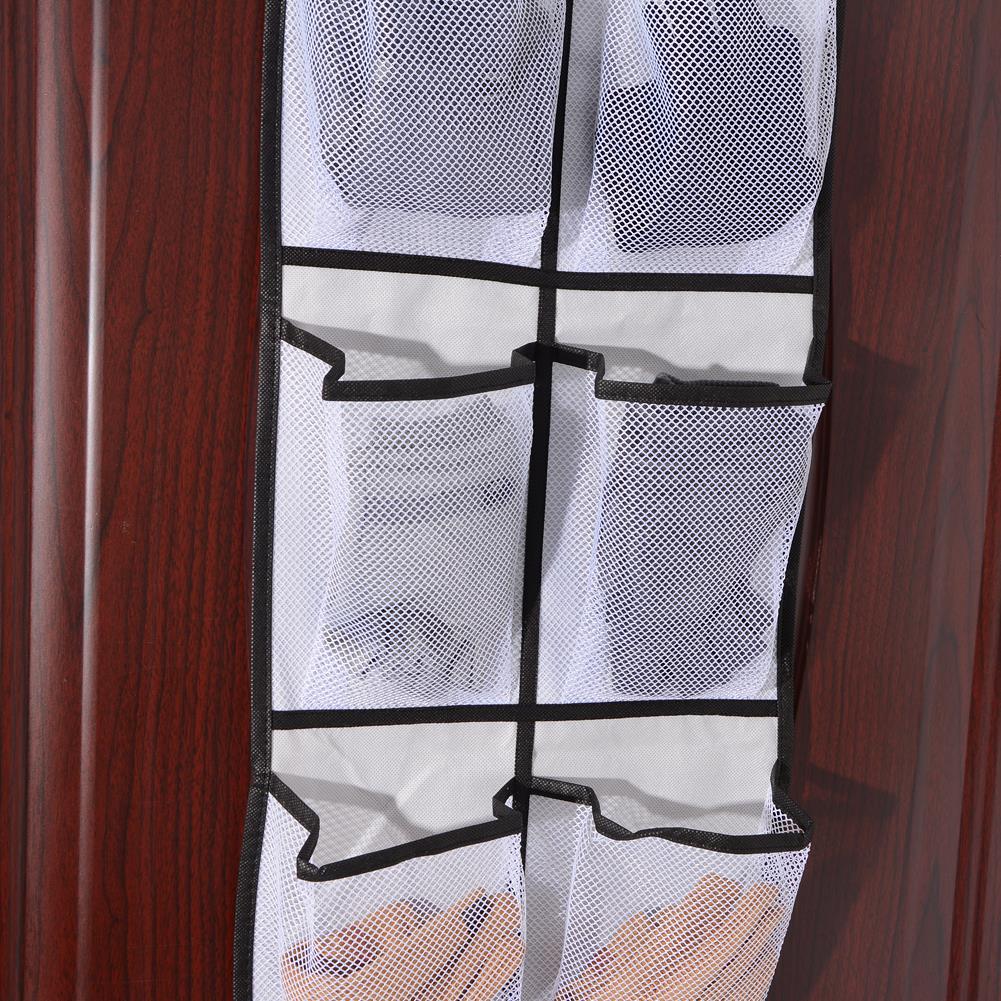 12 grandes bolsillos de malla organizador de zapatos colgante estante compartimento de almacenamiento para ordenar bolsas colgantes bolsa de pared habitación zapatos zapatillas almacenamiento