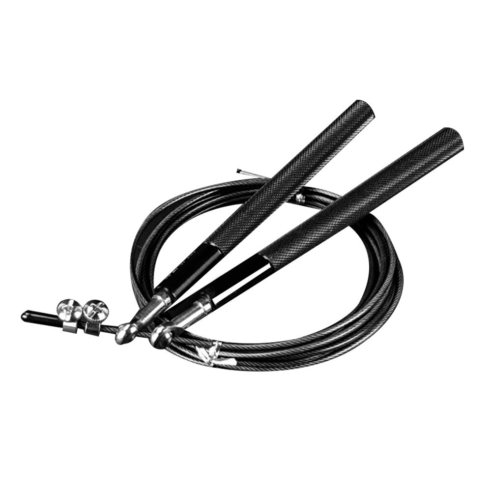 Anti-slip Handle Universal Bearing Speed Jump Skipping Rope Workout Fitness Tool: black