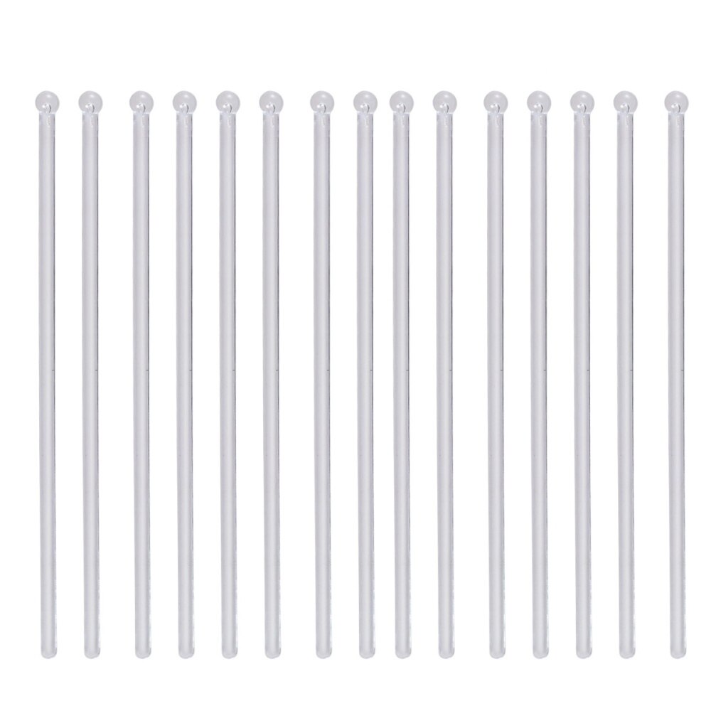 100Pcs Transparent Cocktail Drink Bar Muddler Round Head Stirring Mixing sticks Ladle Stirrer Swizzle Stick