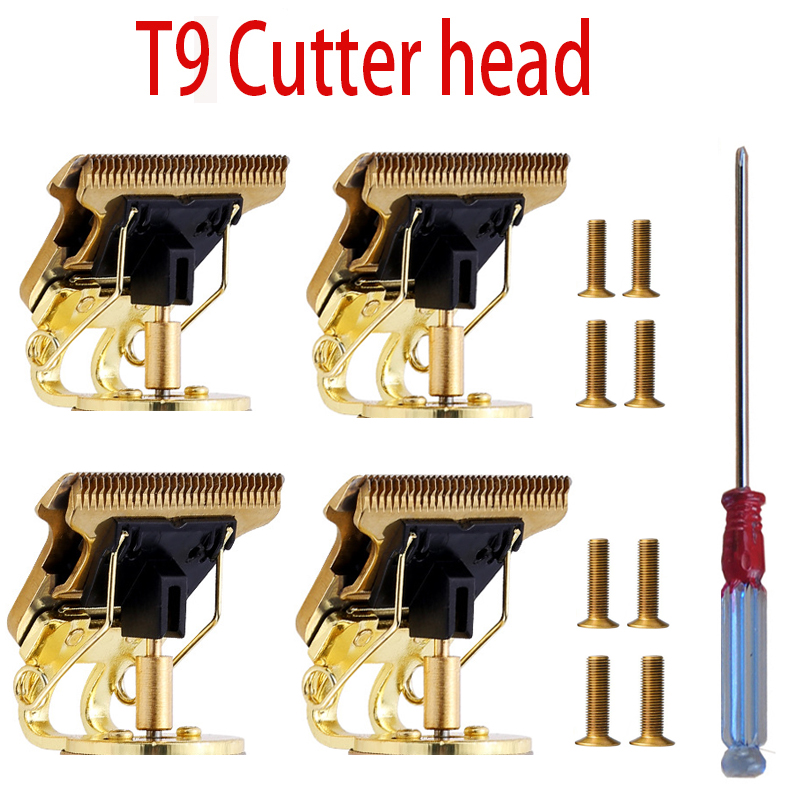 Cuchilla para cortadora de pelo en forma de T con soporte T9, cabezal de repuesto, maquinilla de afeitar en forma de t: Gris