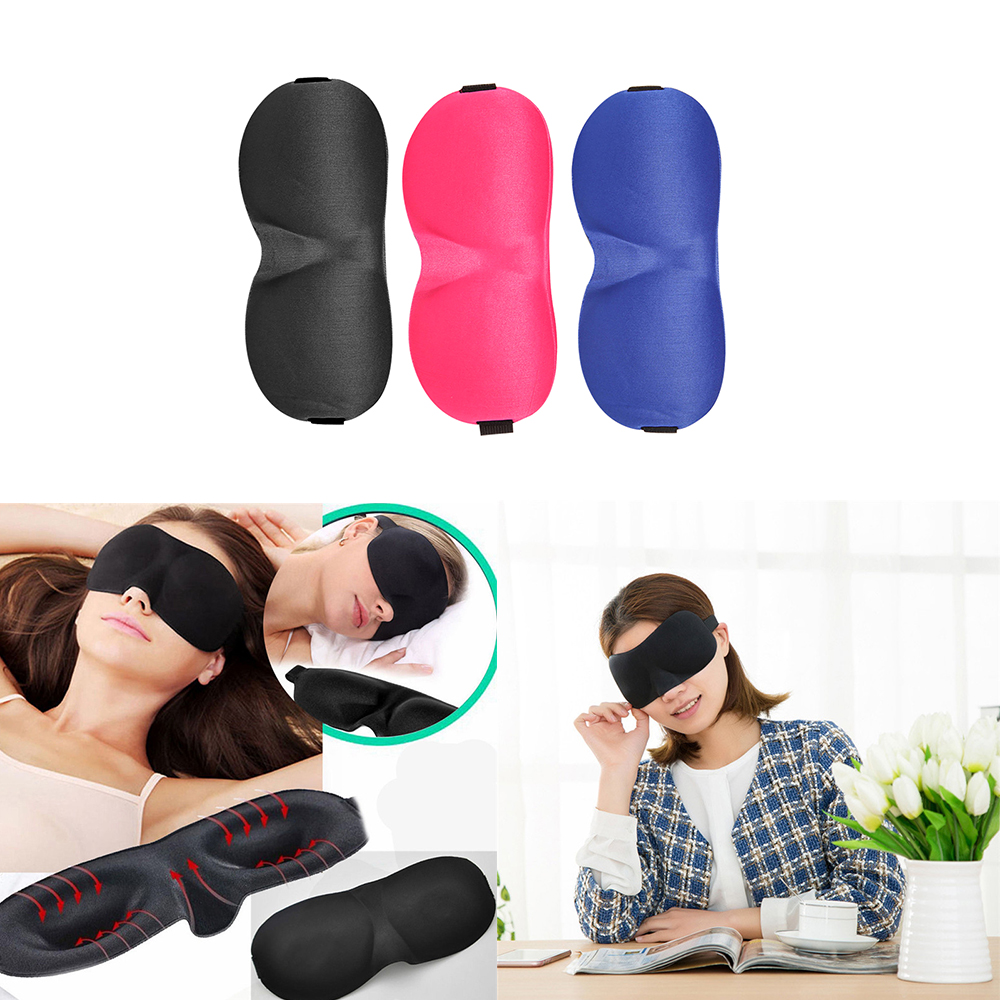 Máscara de ojos 3D gafas de ciclismo gafas de sol de viaje para dormir antes de dormir funda de esponja para los ojos Blindfold Blackout gafas de bicicleta de cristal