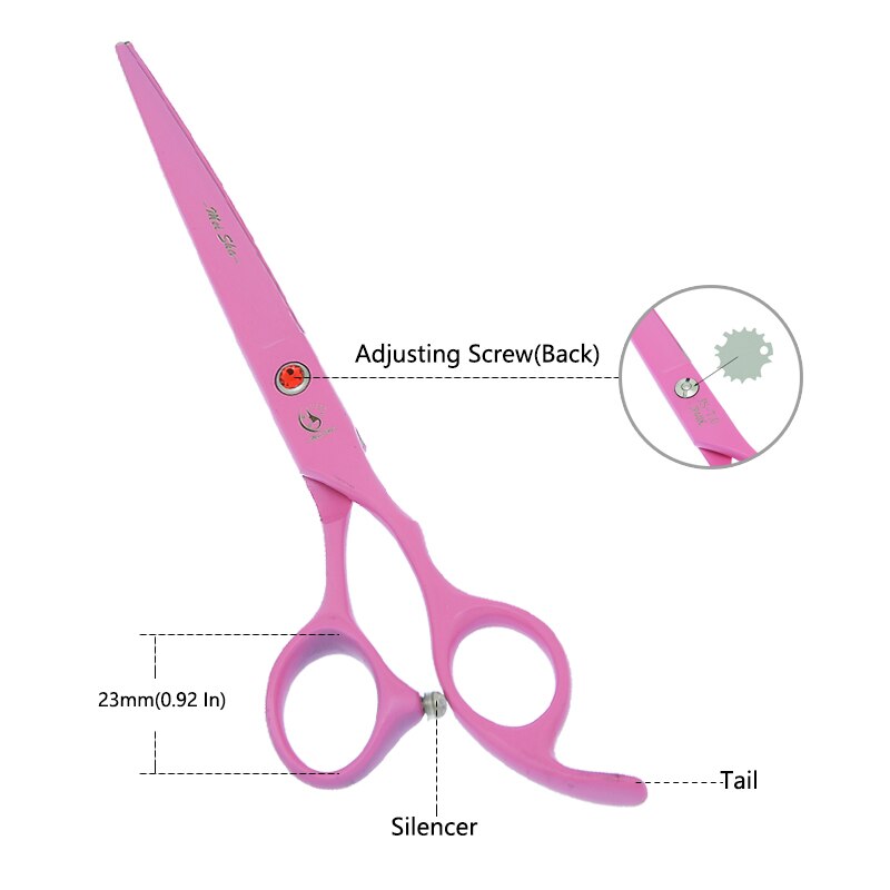 7" Pet Scissors for Dog Grooming Straight Curved Shears Animal 40% Cut Off Thinning Trimmers Dog Accessories B0036A