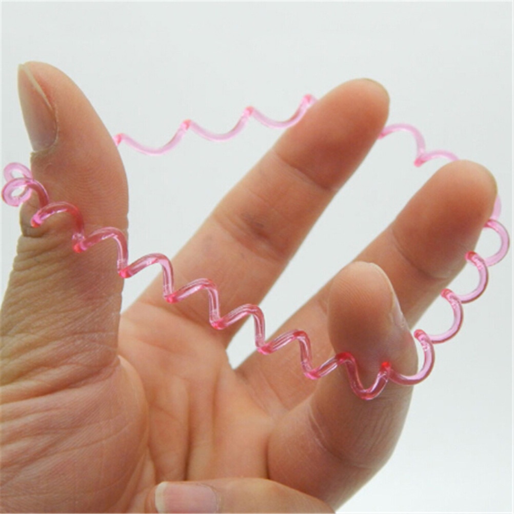 10PCS Telephone Wire Elastic Hair Bands Hair Accessories No Crease Coil Hair Tie Plastic Spring Gum For Hair Ties Ponytail Clear