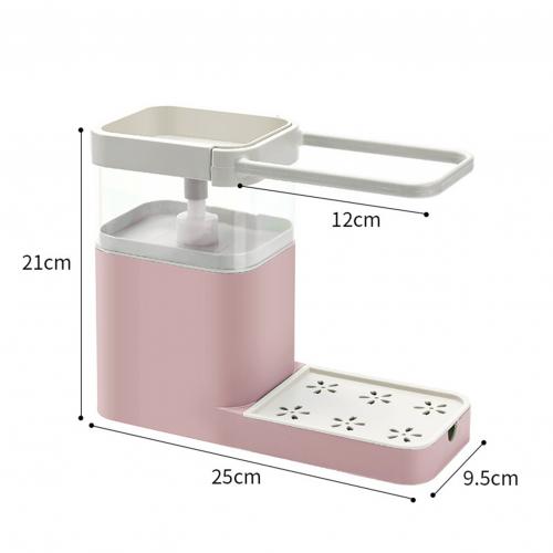 Recipiente multifuncional para guardar jabón y lavar platos, estantería para toallas, accesorios de baño, utensilios de cocina, accesorios para la cocina, joyería de baño: Pink