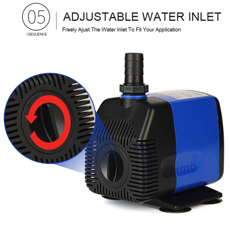 JEBO Adjustable Flow Water Pump For Aquarium Fish Tank Aquarium Pump Submersible Pump High Power 5/9/19/26/62/65w