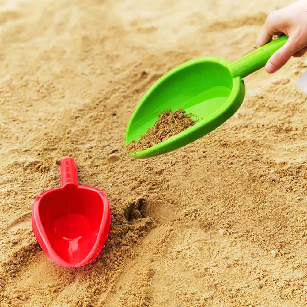 14 Inch Graven Zand Strand Schoppen Voor Kids Plastic Schop Speelgoed Met Handvat Willekeurige Kleur Beuken Schoppen Kids Outdoor speelgoed