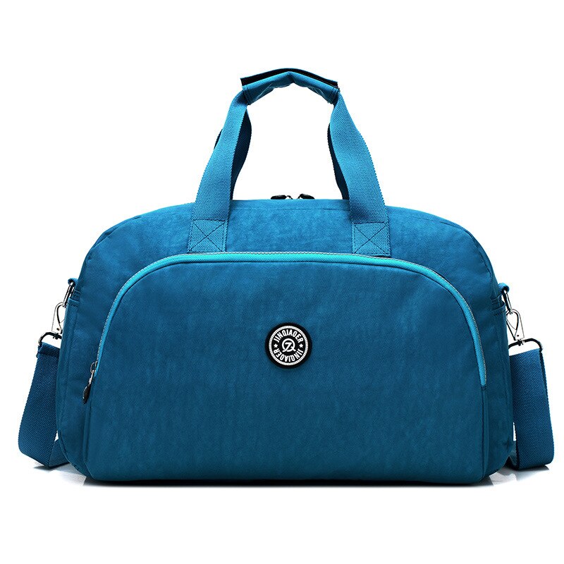 de casuales de nylon impermeable bolso de viaje de hombro: Azul cielo