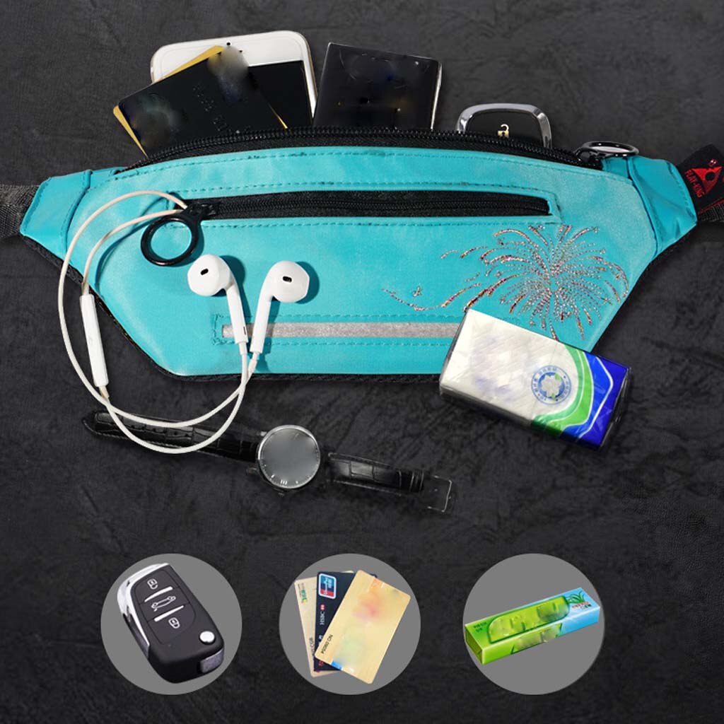 Männer Fanny Pack Led Flash-Glowing Laufen Taille Tasche Frauen Männer Reiten Wandern Telefon Geld Geldbörse Sport Gürtel Tasche Fanny packs