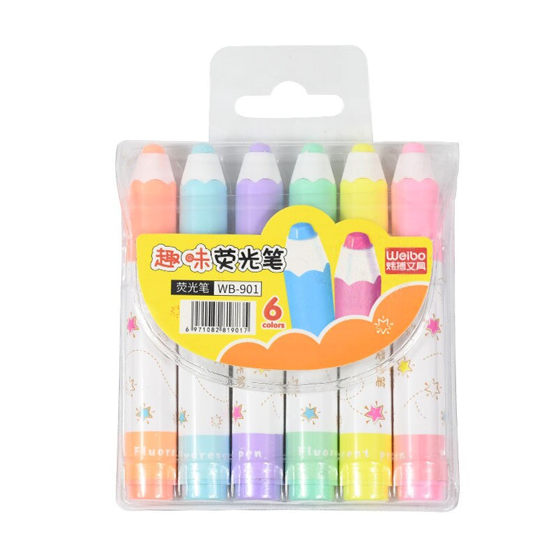 6 Pcs/lot Mini Highlighter Pen Marker Pens Kawaii Highlighters Stationery Material Escolar Writing Cute School Supplies