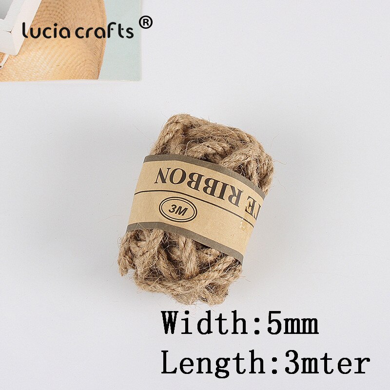 1/4/5 rouleaux de 2-5mm cordes de jute en toile de jute naturelle pour bricolage, fête, mariage, emballage, fournitures de noël  w0803: Style 1 1 rouleau