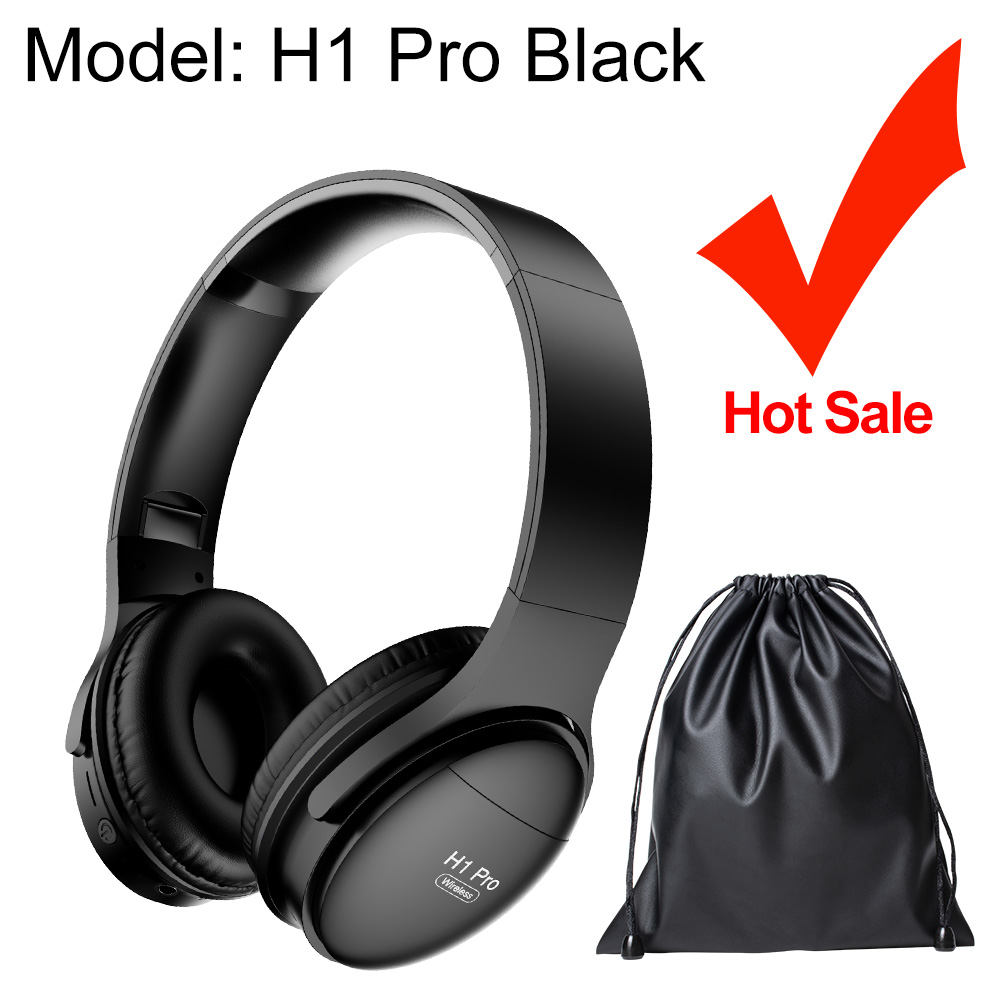 PTM H1 Bluetooth Headphones Wireless Headset Foldable Over-ear Noise Canceling Gaming Stereo Headphone with Mic Support TF Card: Default Title