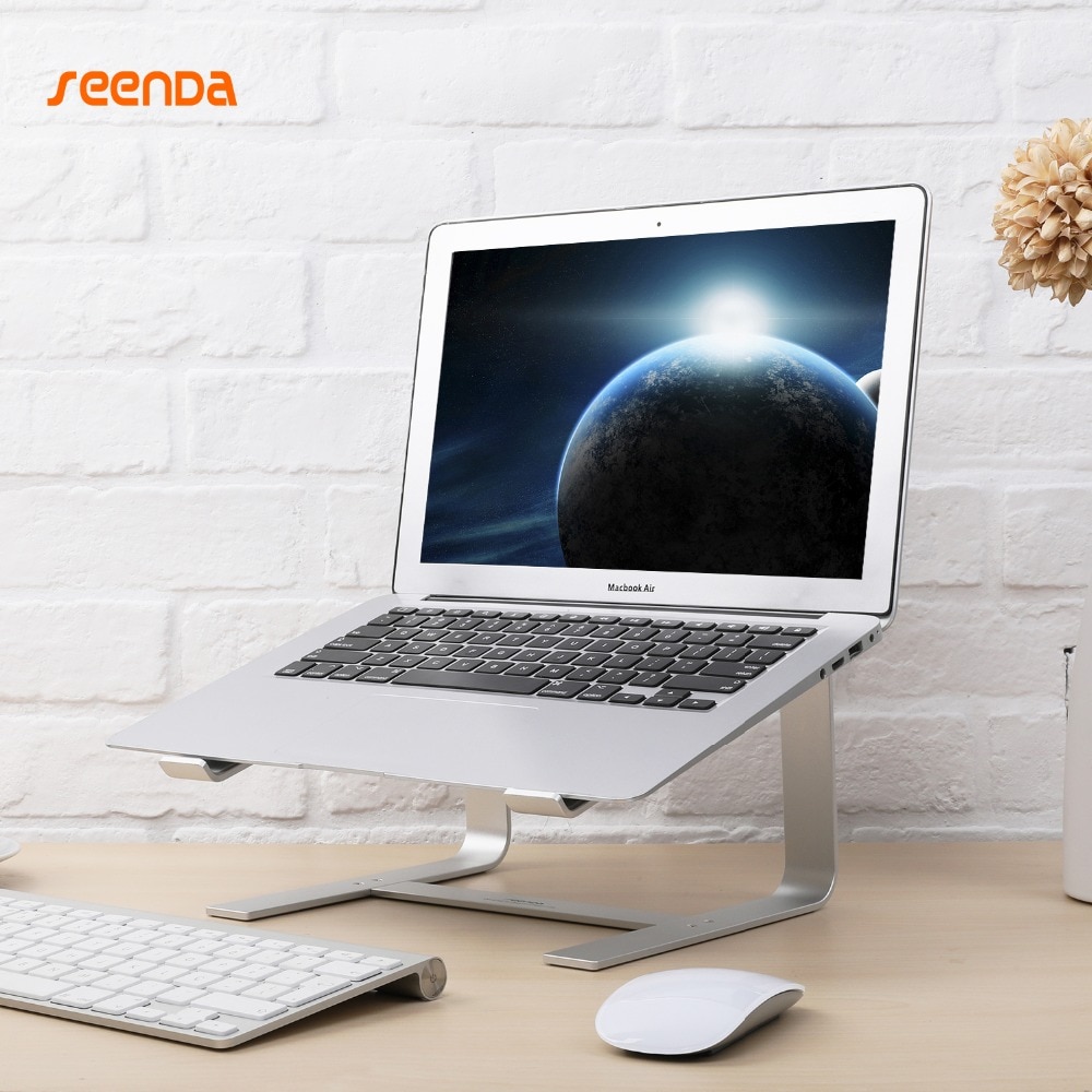 SeenDa-Soporte de aluminio para portátil, base ergonómica de refrigeración de metal para Mac book, elevador Air Pro para portátil de 10''-17''