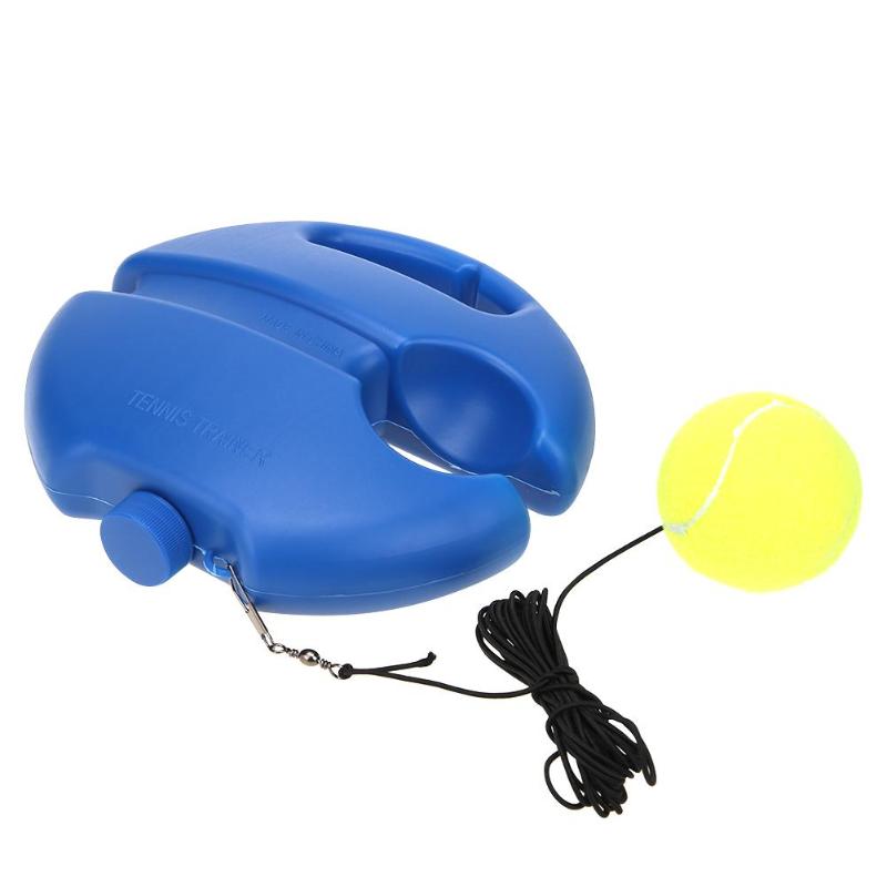 Alta elasticidade auto-estudo woolen formação bola de tênis com corda destacável: Blue with ball