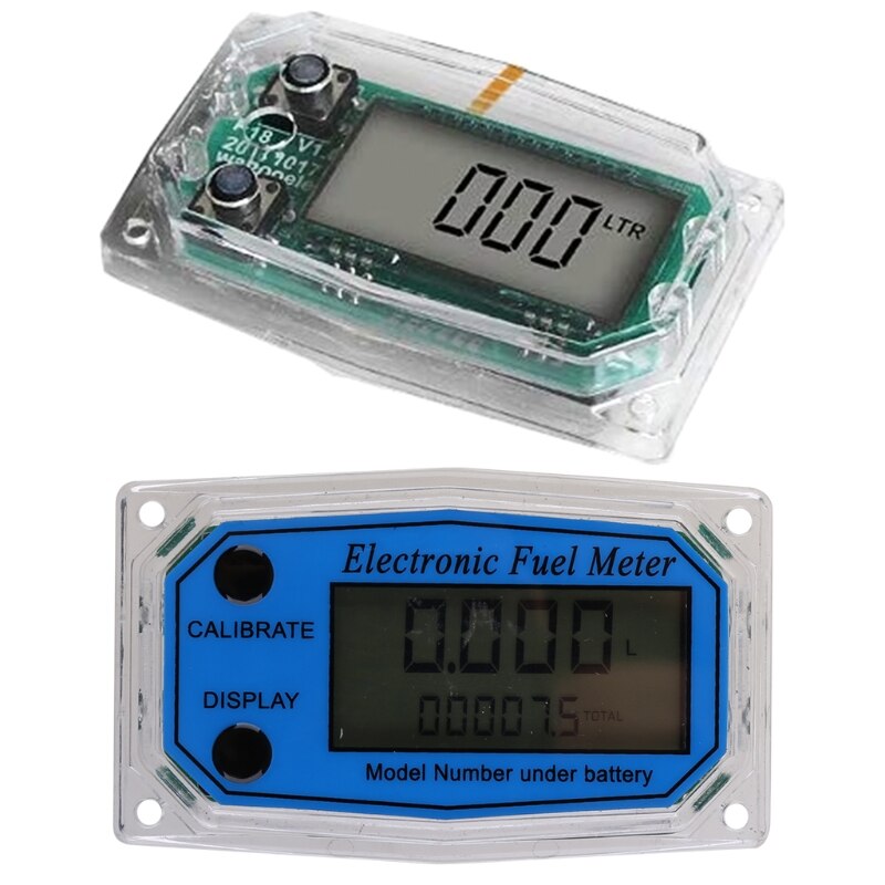 Digital Turbine Flow Meter Digital LCD Display Oil Fuel Flowmeter Measure Die sel Kerosene Gasoline Meter Display chip