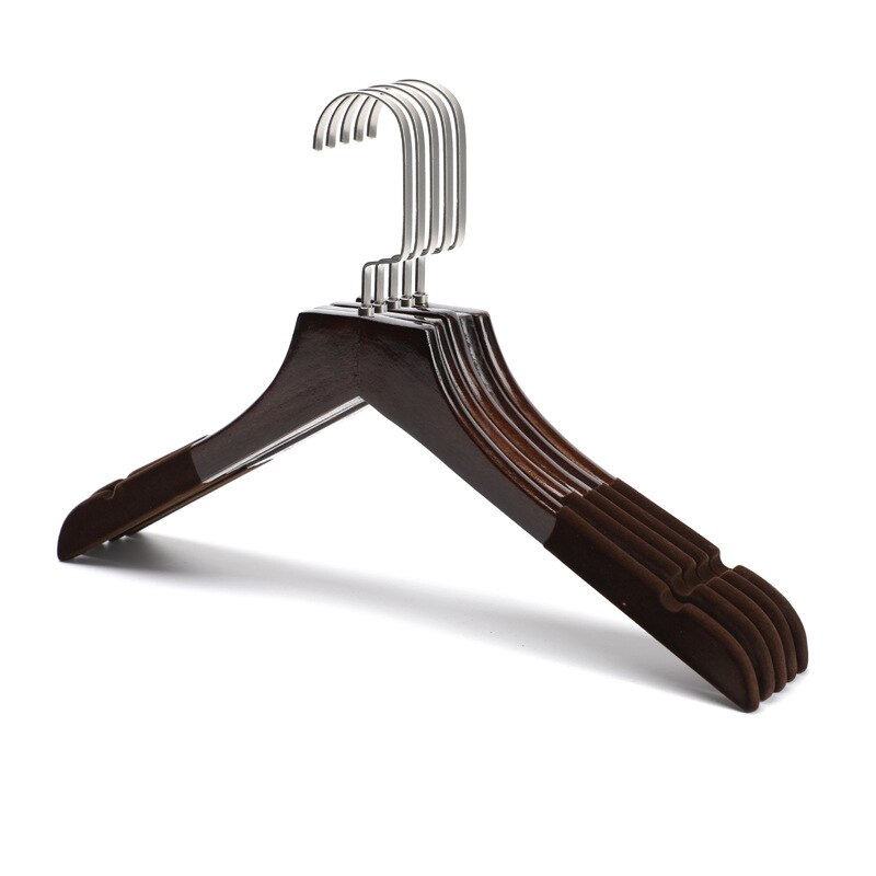 10 stücke Retro Hölzernen Kleiderbügel Massivholz Non-slip Kleidung Rack Schrank Organizer Mantel Anzug Kleiderbügel Shop Trocknen Rack raum Saver: YF45 / MEN(40-44.5CM)