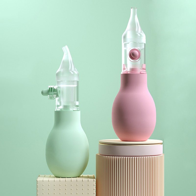 Nasensauger Für Kleinkind Baby Nase Reiniger Neugeborenen Baby nasensauger einstellen Sicher Nasal- waschen rosa grün Baby pflege produkte